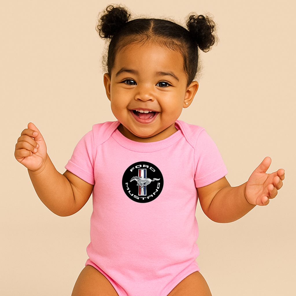 Ford Mustang Motorsport Car Baby Romper Onesie